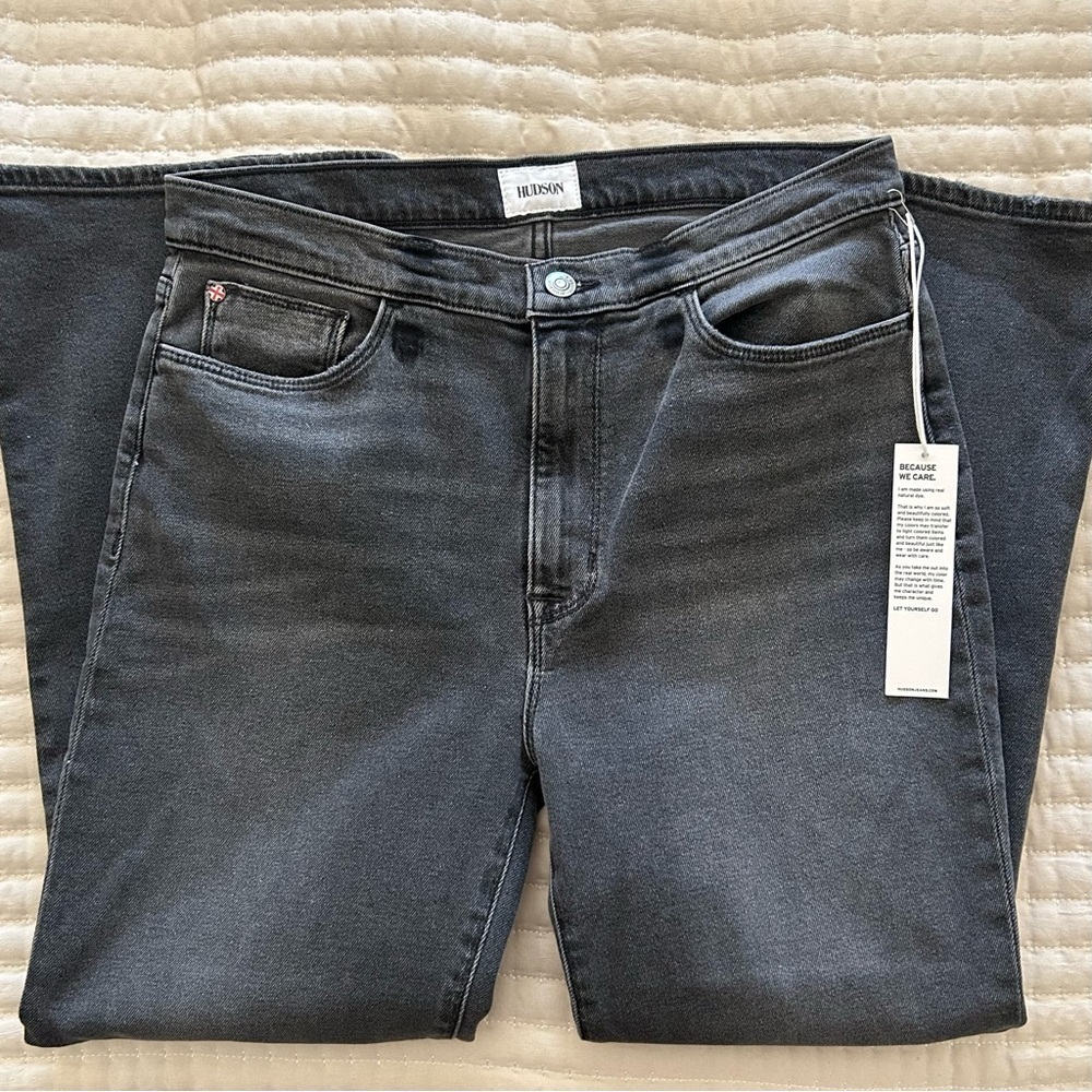NWT, Hudson Womens Blair High-Rise Bootcut Crop Jeans W/ Slits Demitria Wash, 30 - Picture 10 of 13